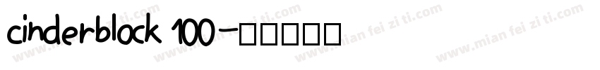 Cinderblock 100字体转换